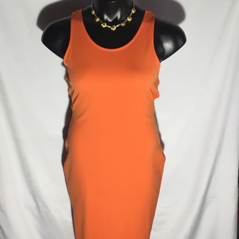 MissGuided Sleeveless Orange Bodycon Dress